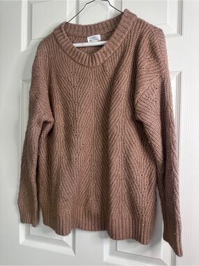Market & Spruce Textured Crewneck Sweater